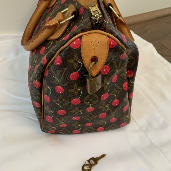 LOUIS VUITTON TAKASHI MURAKAMIX MONOGRAM CERISES SPEEDY 25 - Picture 7 of 12